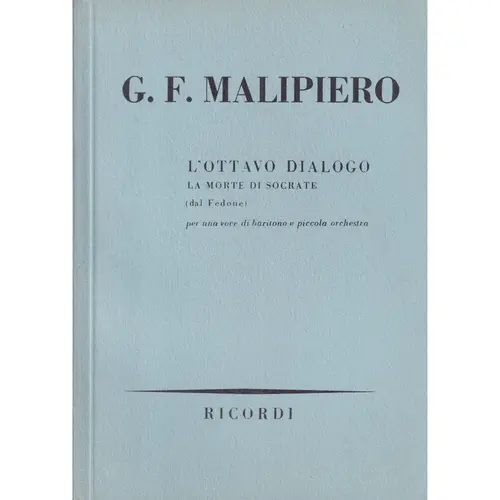 L`Ottavo Dialogo - La Morte Di Socrate  ( study score )