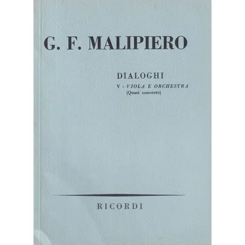 Dialoghi - Viola E Orch.  ( study score )