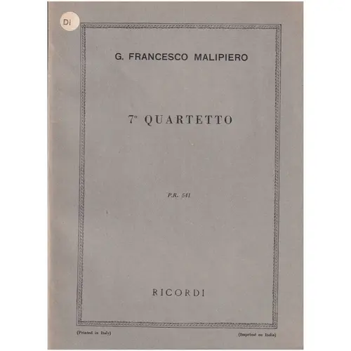 7. Quartetto ( study score )