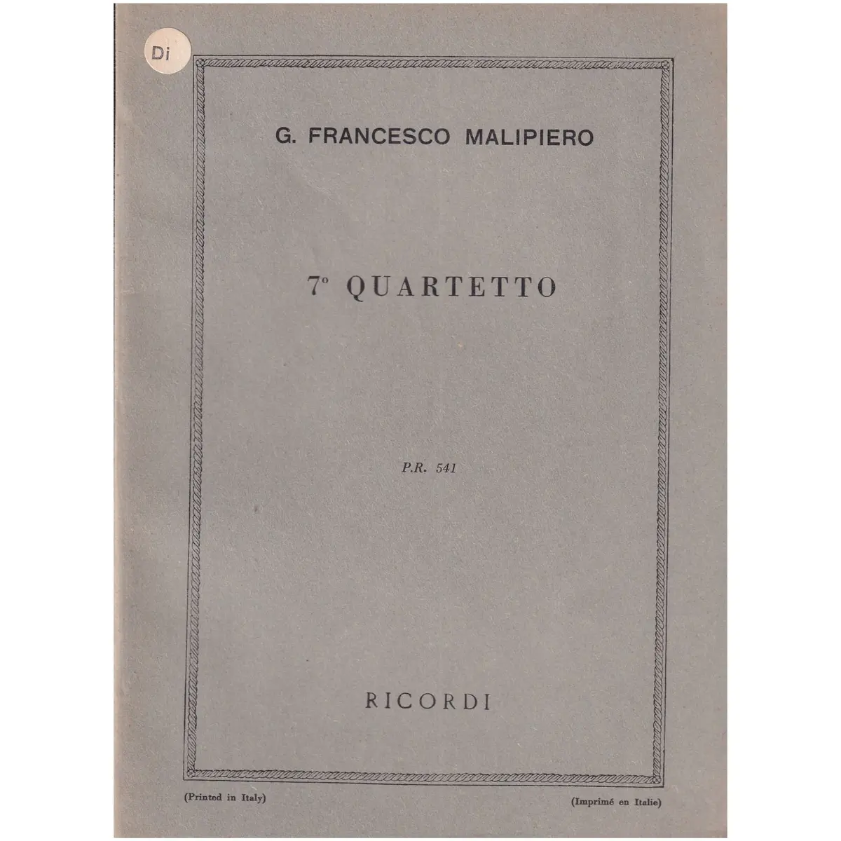 7. Quartetto ( study score )
