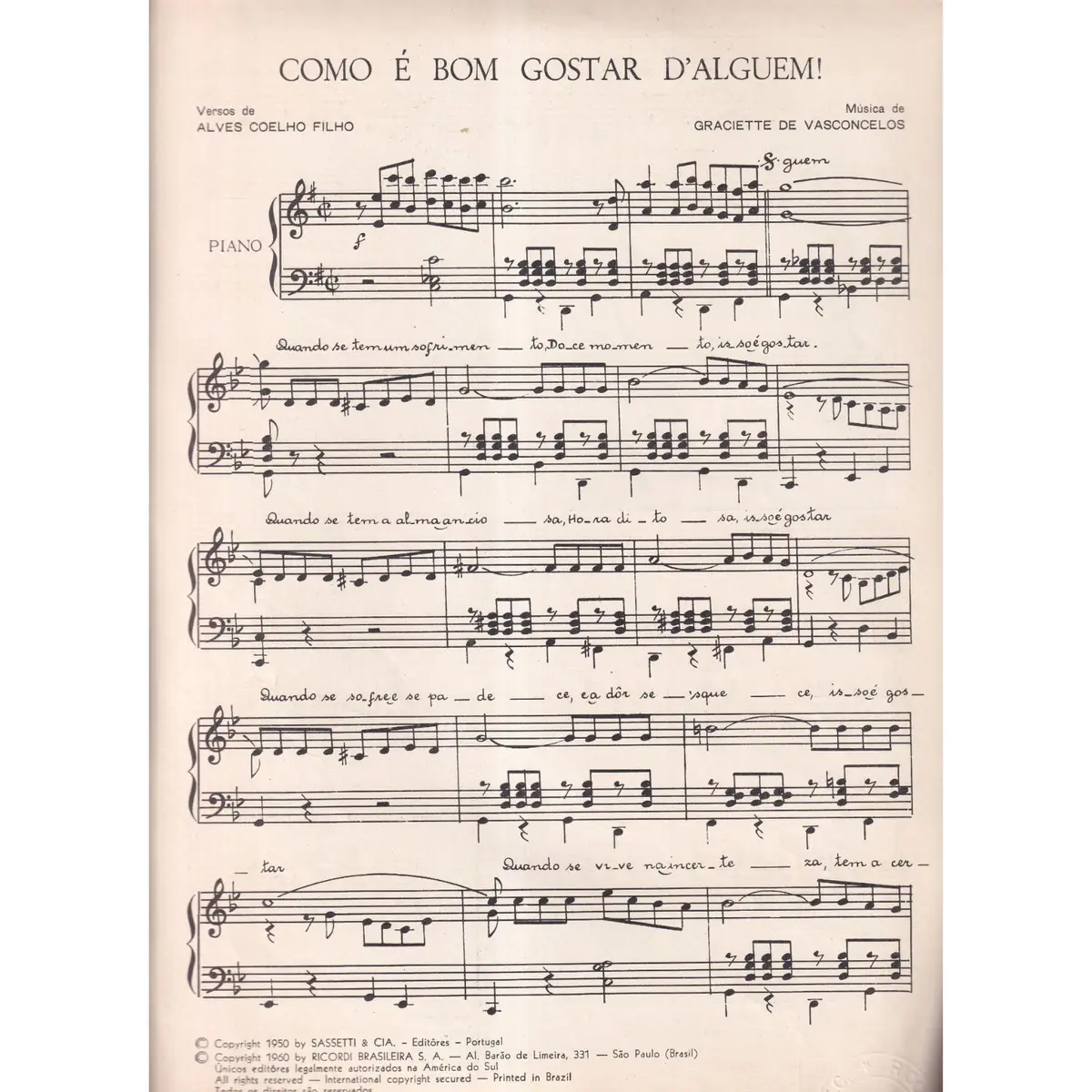 Como É Bom Gostar De Algém - Bolero  (Edição Antiga)