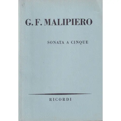 Sonata A Cinque  ( study score )  (Edição Antiga)