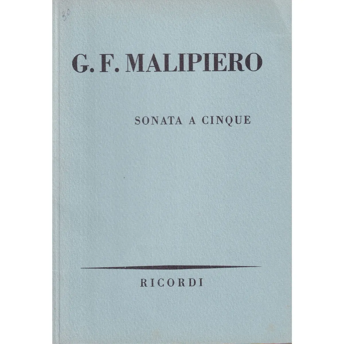 Sonata A Cinque  ( study score )  (Edição Antiga)