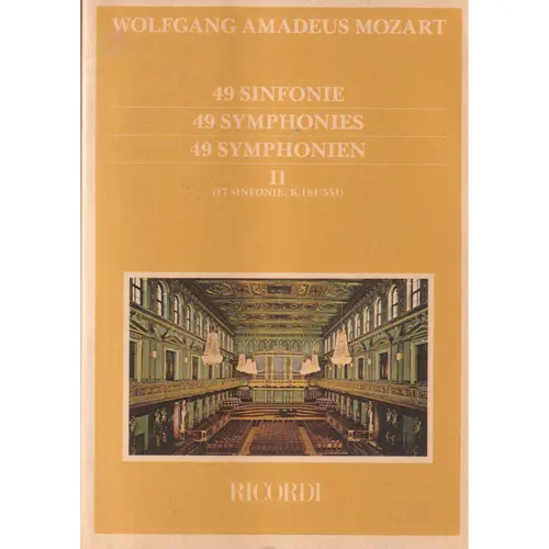 49 Sinfonie - Vol.2 (17 Sinf: Kv 184-551)  ( study score )