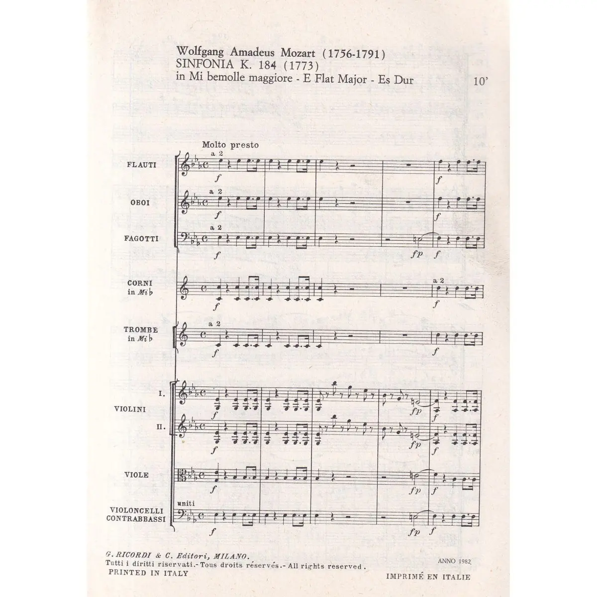 49 Sinfonie - Vol.2 (17 Sinf: Kv 184-551)  ( study score )