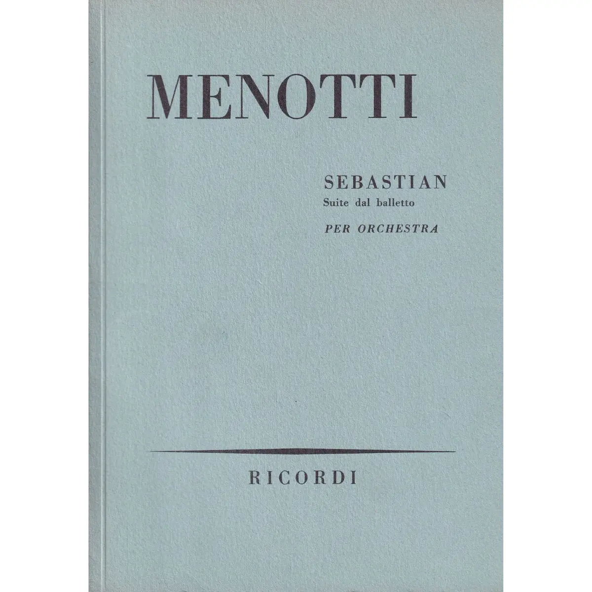 Sebastian - Suite Dal Balletto  ( study score )