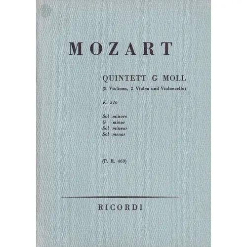 Quintett G Moll - Kv 516  ( study score )