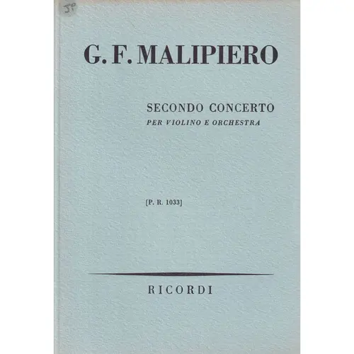 Secondo Concerto Per Violino  ( study score )