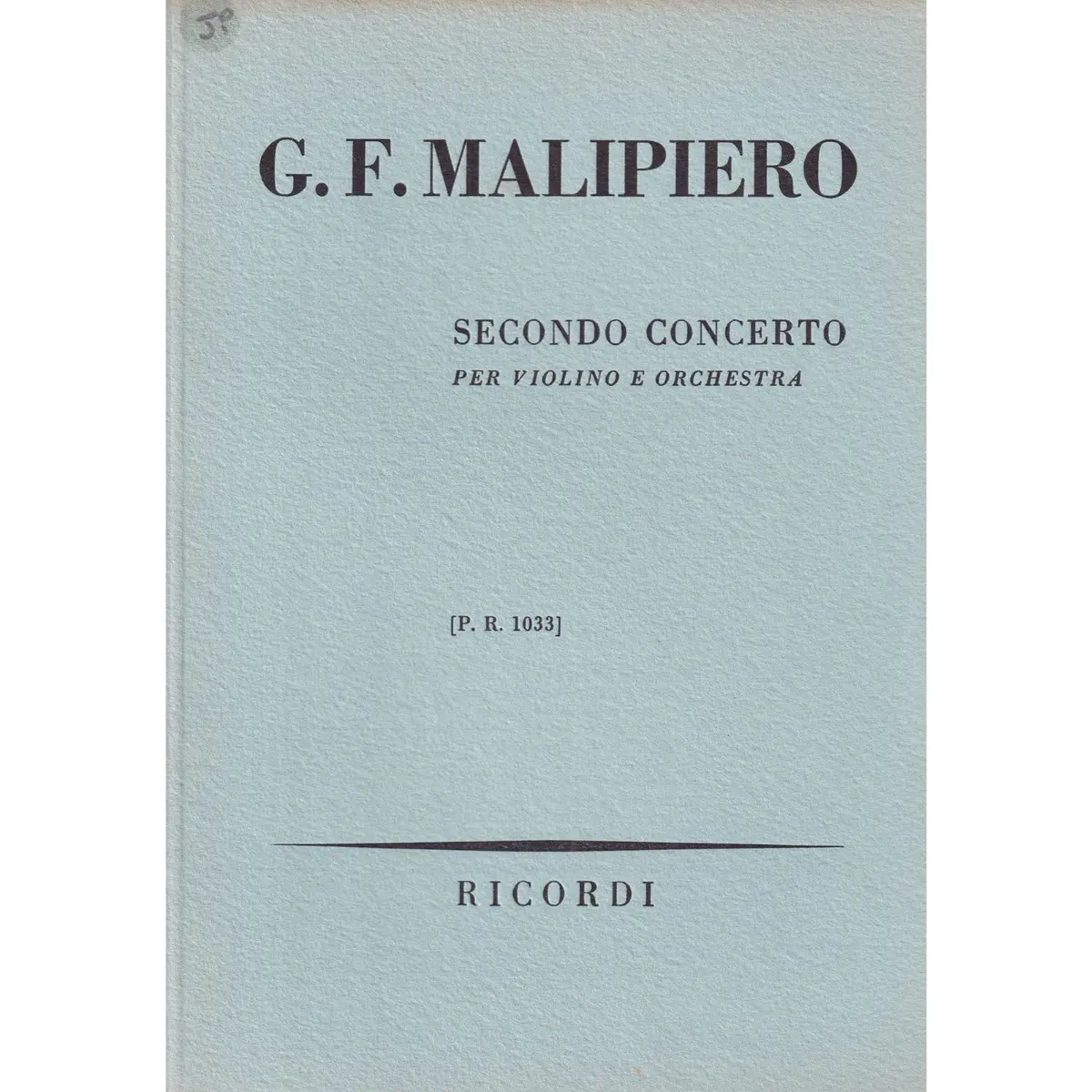 Secondo Concerto Per Violino  ( study score )