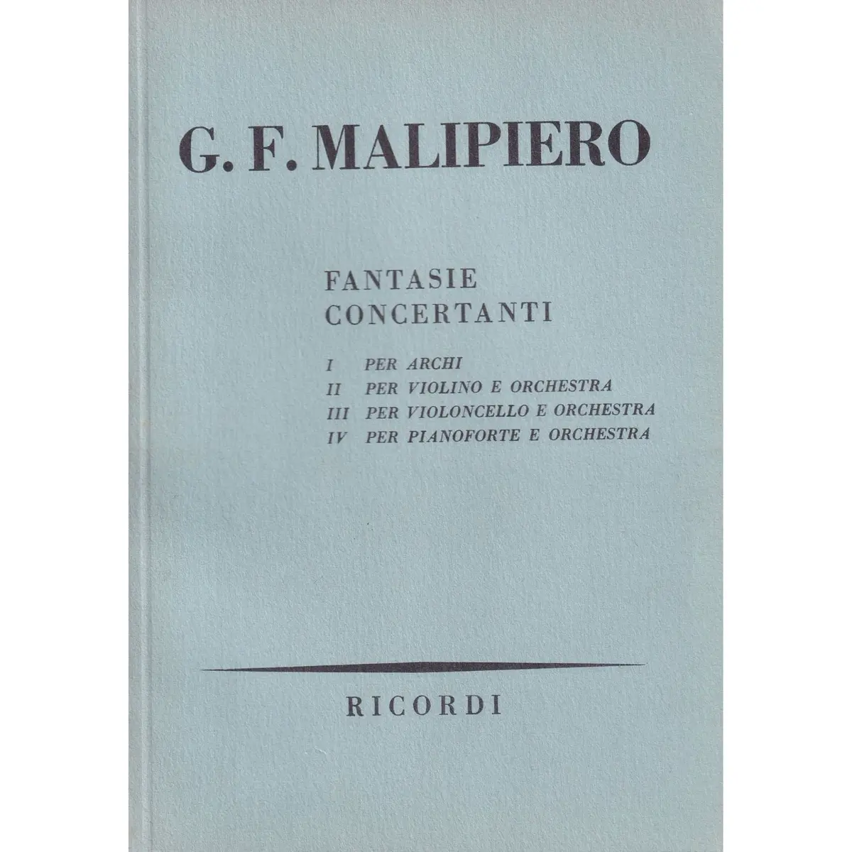 Fantasie Concertanti  ( study score )