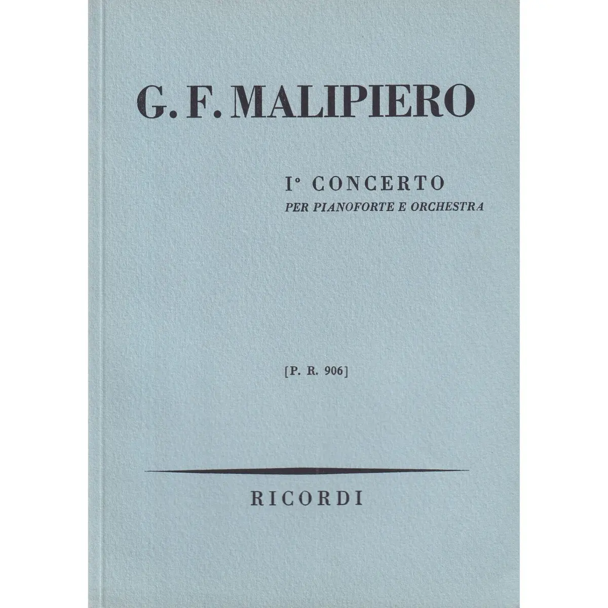 1.O Concerto Per Piano  ( study score )
