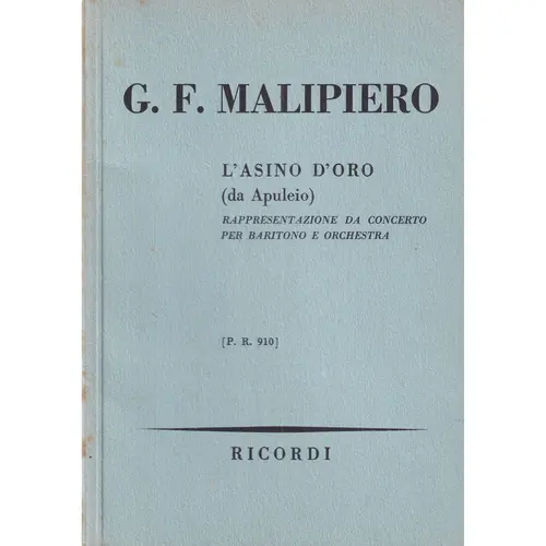 L`Asino D`Oro (Da Apuleio)  ( study score )