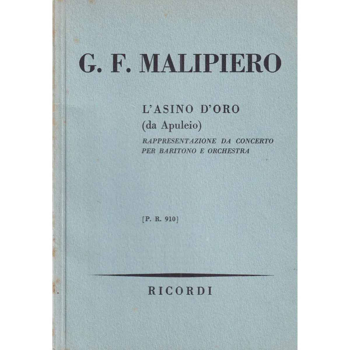 L`Asino D`Oro (Da Apuleio)  ( study score )