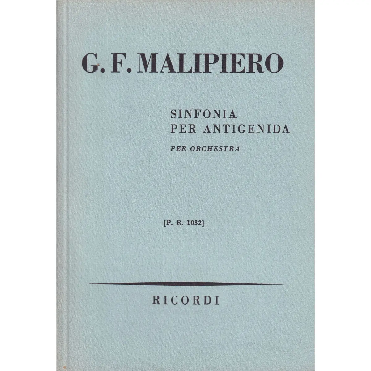 Sinfonia Per Antigenida  ( study score )