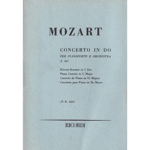 Concerto In Do Per Piano - Kv 467  ( study score )
