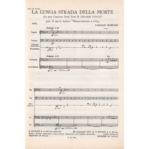 La Lunga Strada Della Morte   ( study score )