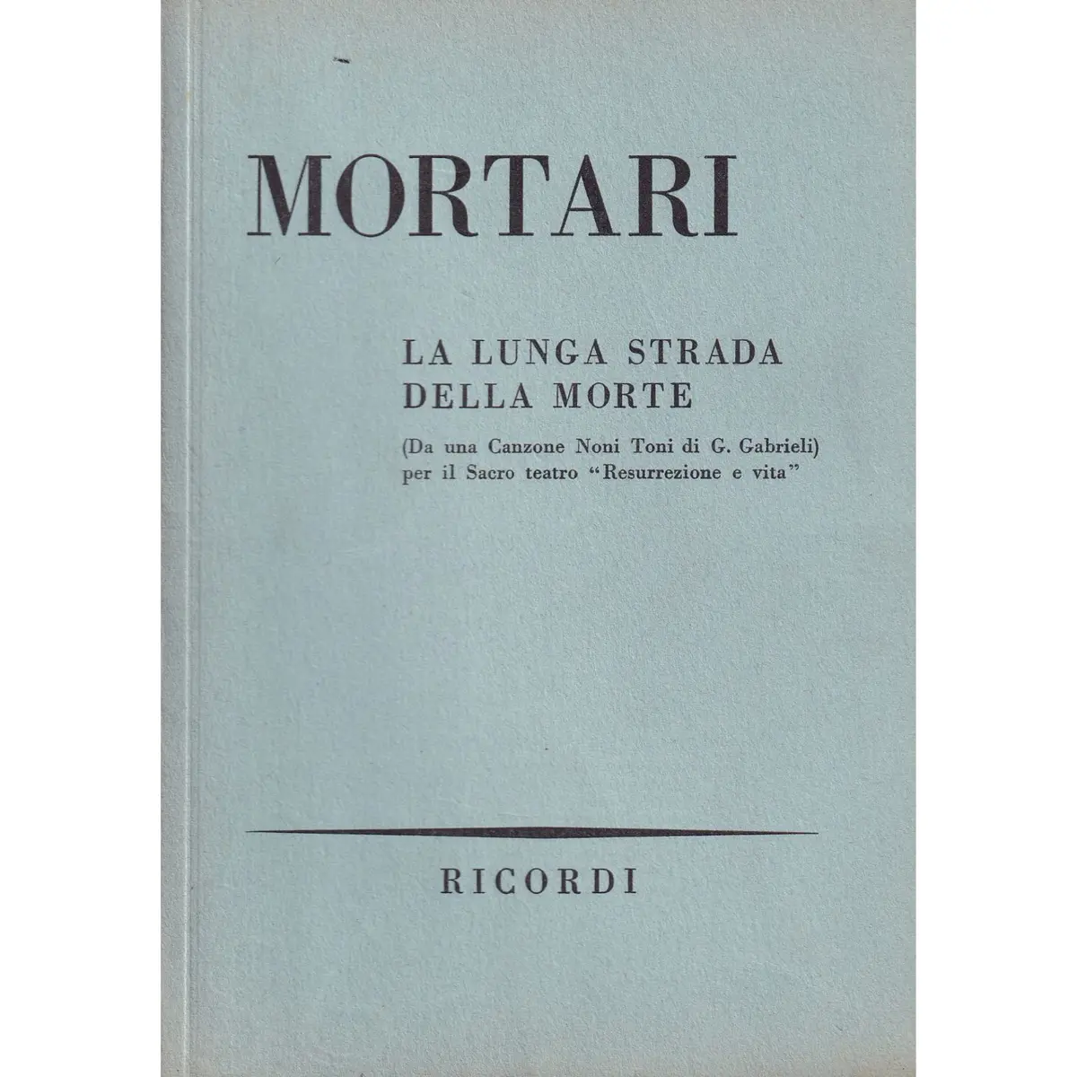 La Lunga Strada Della Morte   ( study score )