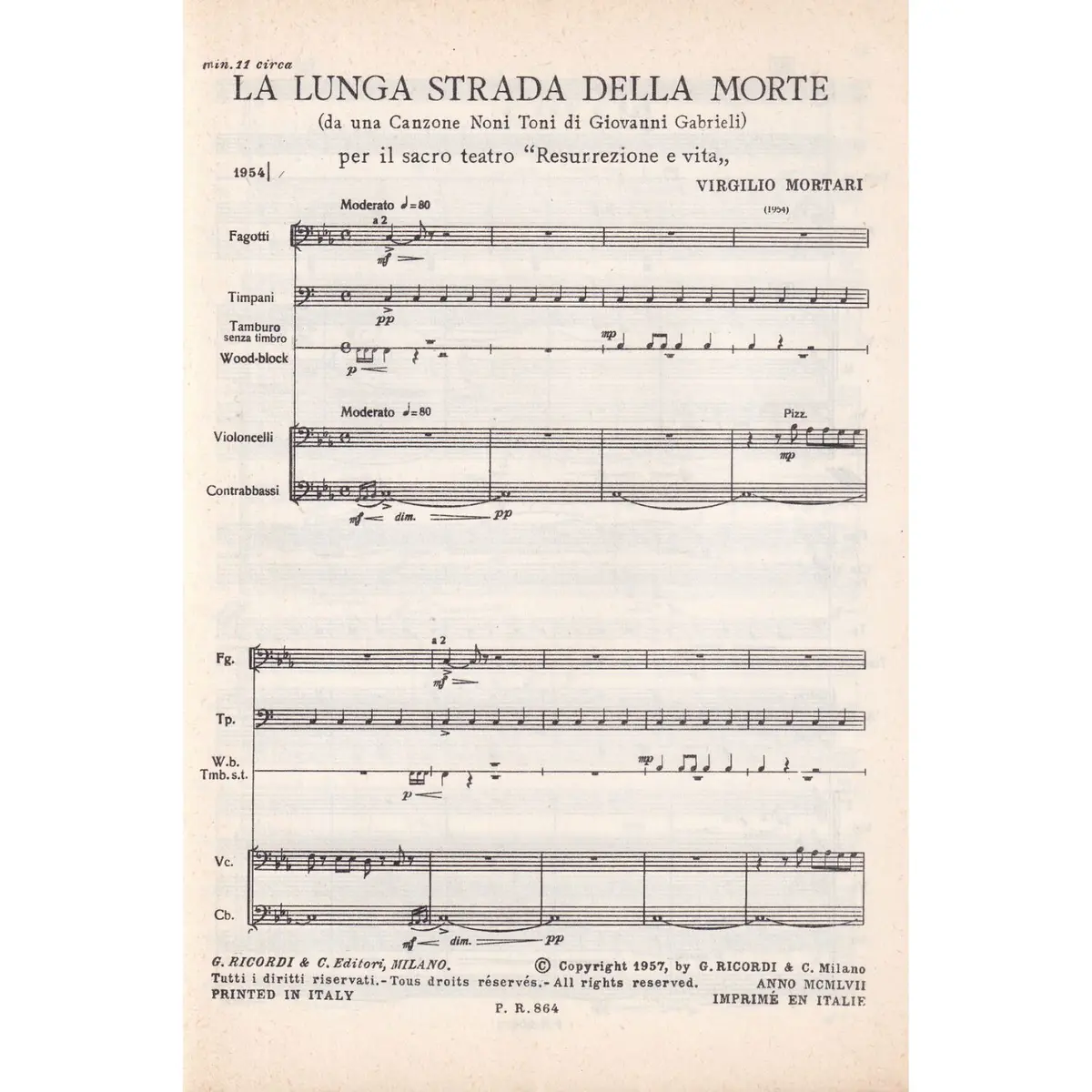 La Lunga Strada Della Morte   ( study score )