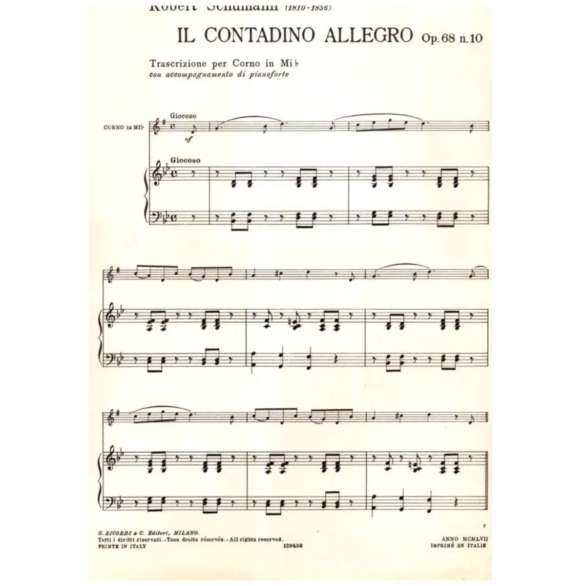 Il Contadino Allegro  - Op. 68 N.10
