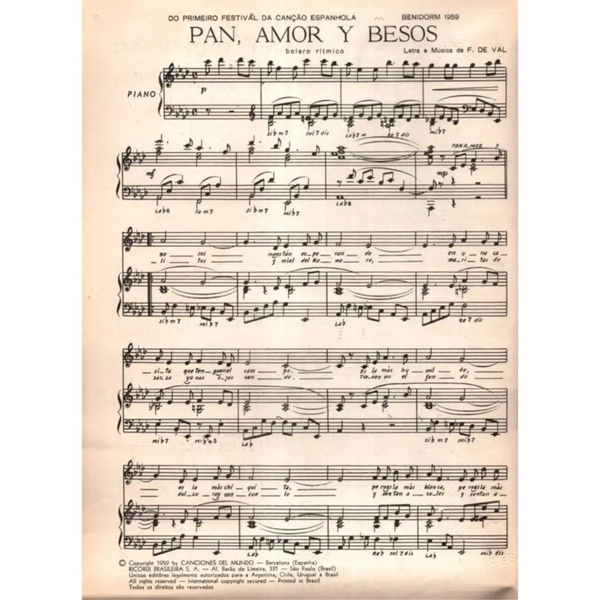 Pan, Amor Y Besos - Bolero Rítmico