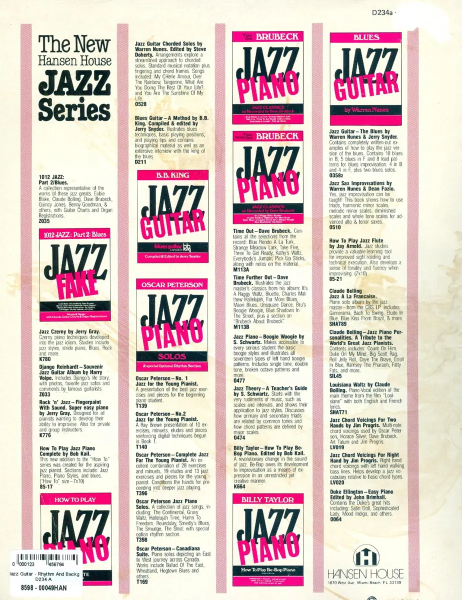 Jazz Guitar - Rhythm And Background Chords