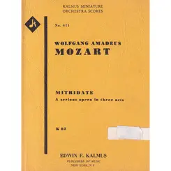 Mitridate - Kv 87 - Opera Compl.  ( study score )