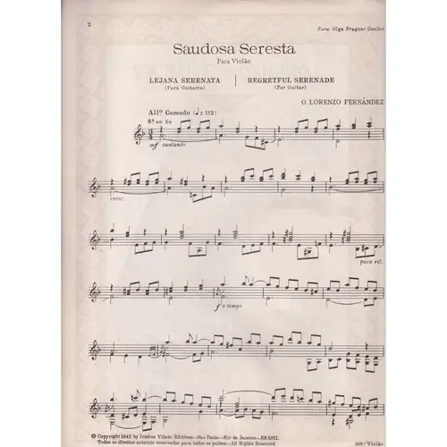 Saudosa Seresta -  1.a Suite brasileira n. III