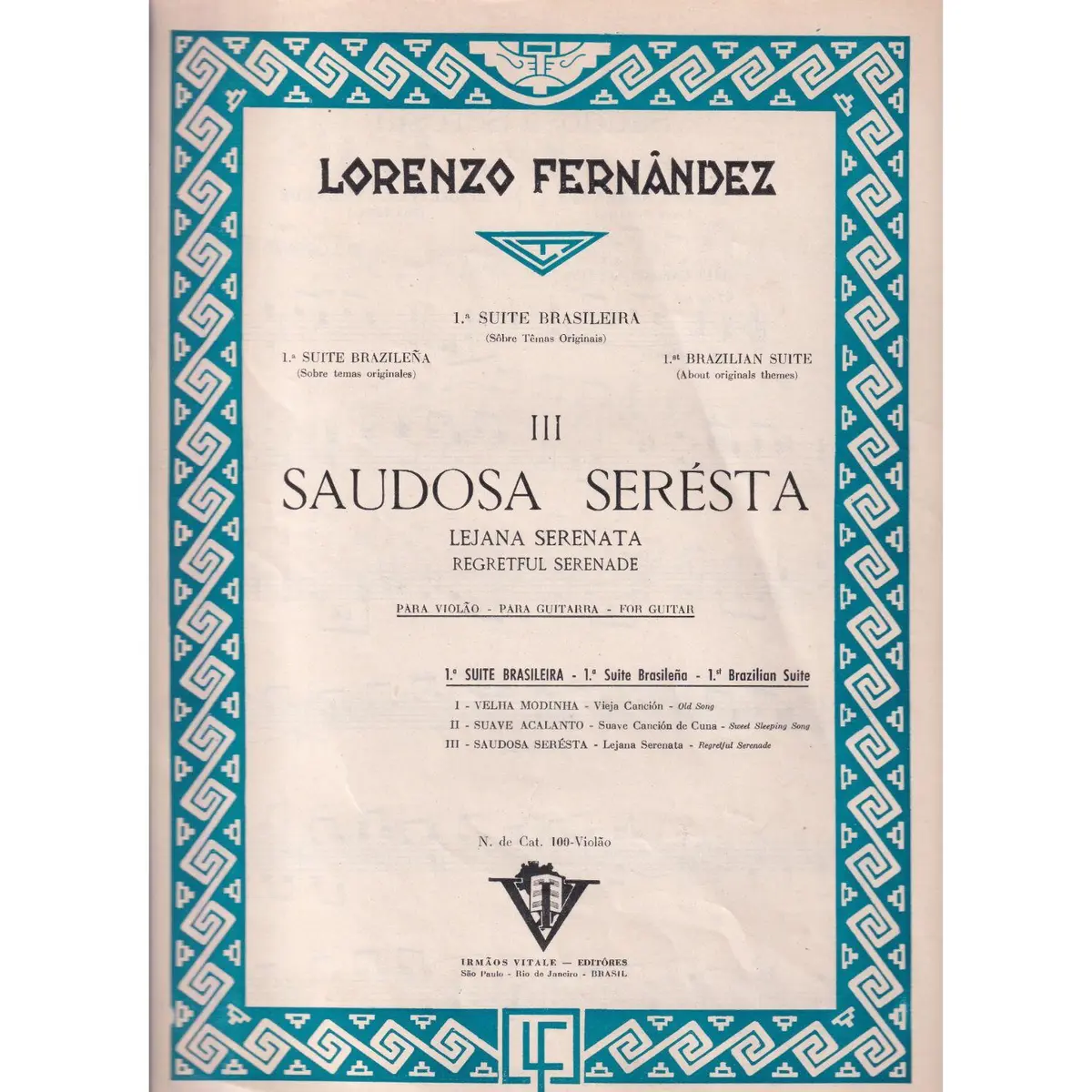 Saudosa Seresta -  1.a Suite brasileira n. III