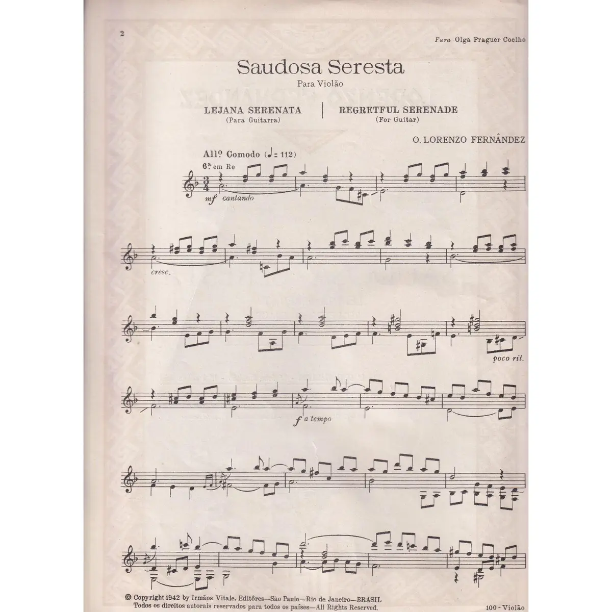 Saudosa Seresta -  1.a Suite brasileira n. III