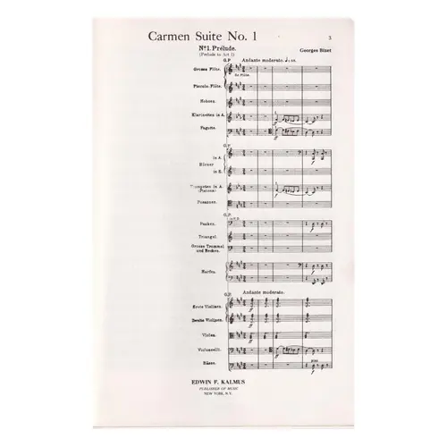 Carmen Suite N.1 ( Miniature Score )
