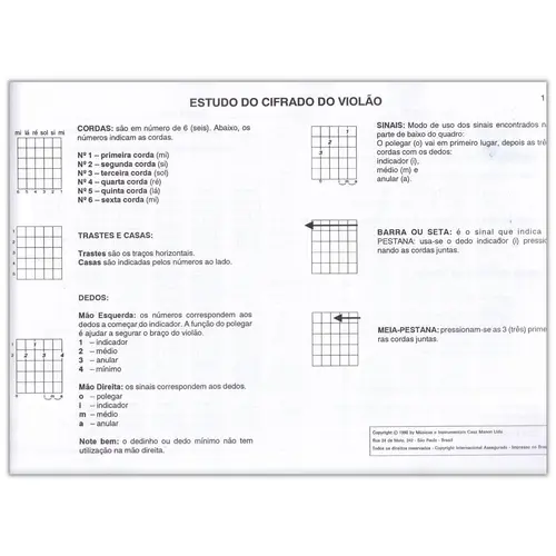 Pedagogia do violão Casa Manon - Caderno Grande 31x22 cm