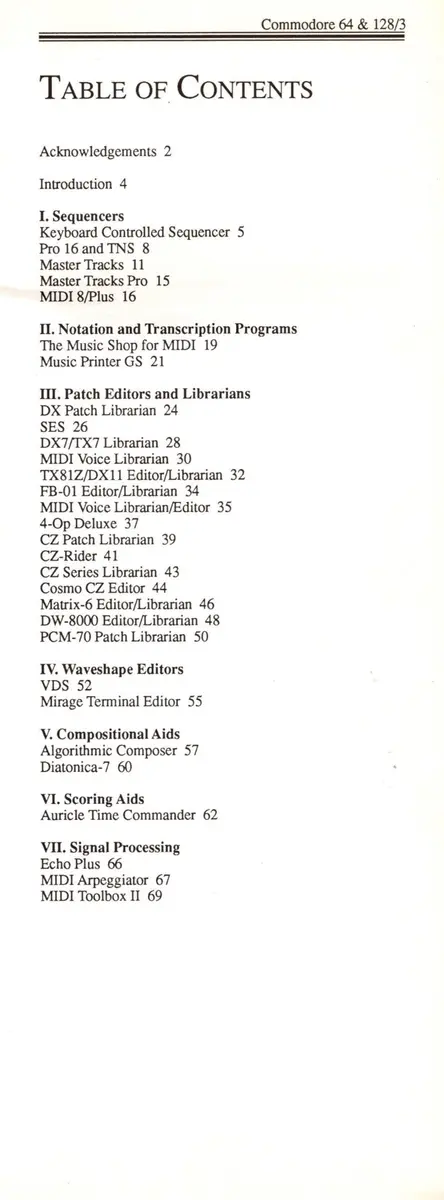 Compact Guide Do Midi Software For The Commodore 6