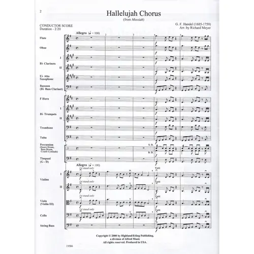 Hallelujah Chorus (from Messiah) - full score