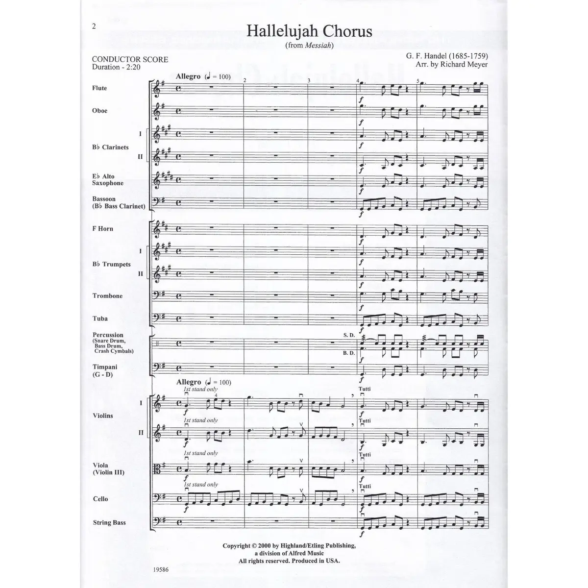 Hallelujah Chorus (from Messiah) - full score
