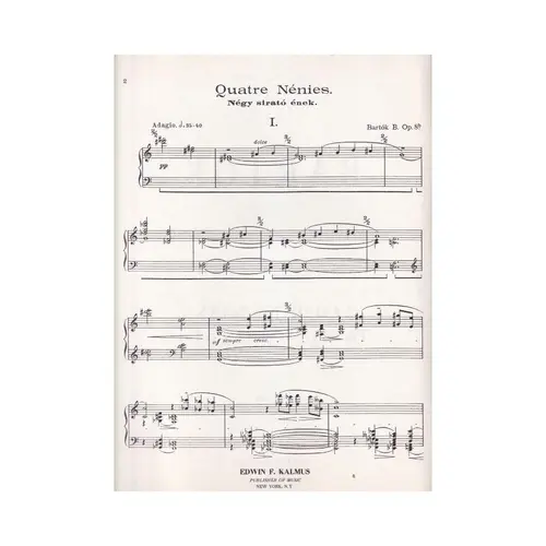 Four Nenies for piano - op. 8b