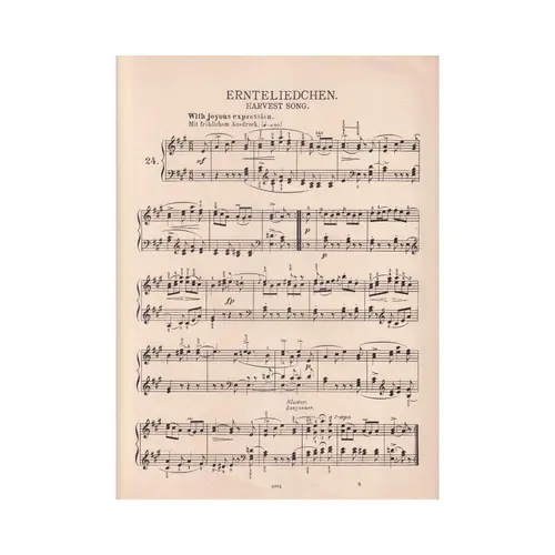 Harvest Song for piano (Ernteliedchen)