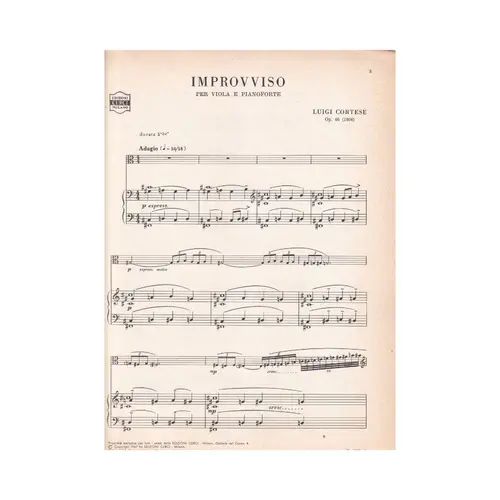 Improvviso per viola e pianoforte op. 46