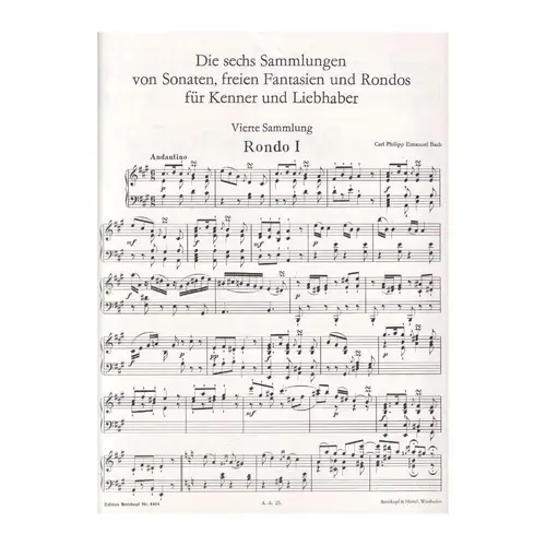 Fourth collection: Two sonatas, three rondos and two fantasias Wq 58