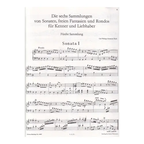 Fifth collection: Two sonatas, two rondos and two fantasias Wq 59