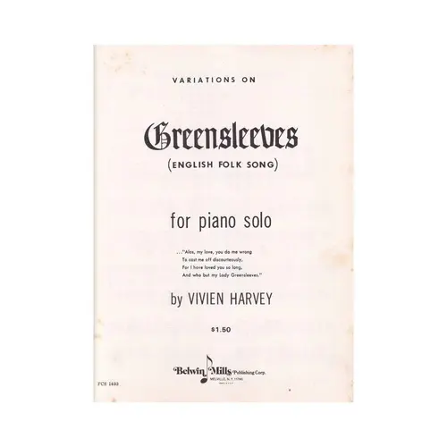 Variations on Greensleeves for piano