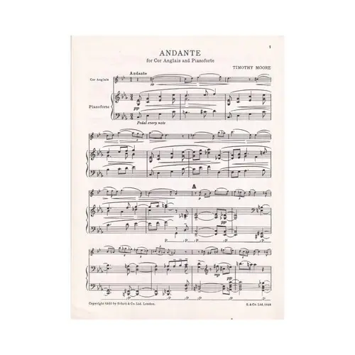 Andante - cor anglais and piano