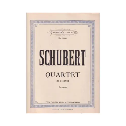 Quartet in C minor - op. posth.
