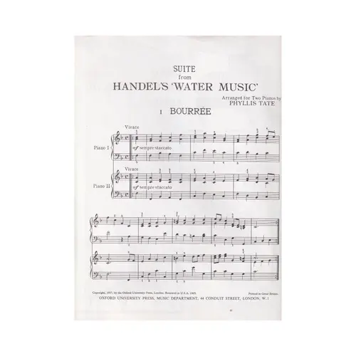 Suite from Handel's Water Music for two-piano