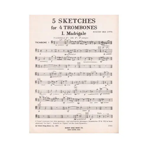5 Sketches for 4 trombones