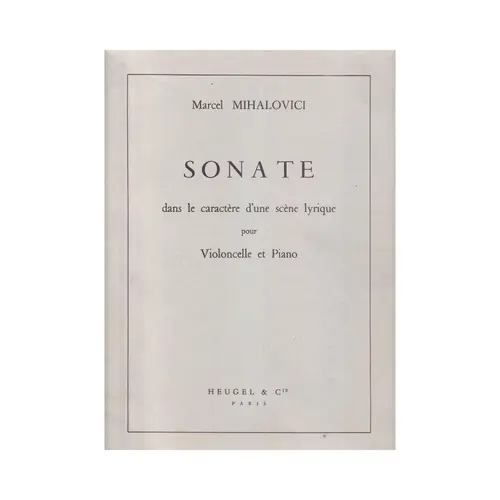 Sonate dans le caractere d'une scene lyrique pour violoncelle et piano
