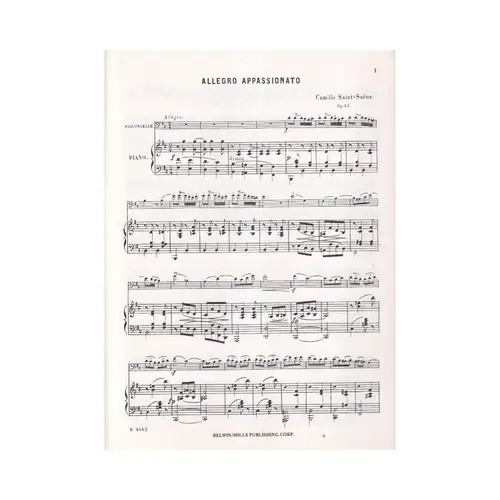 Allegro Appassionato for cello and piano  op. 43