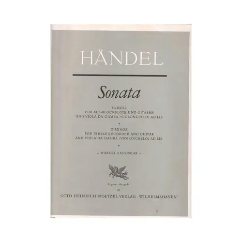 Sonata G moll fur alt-blockflote und guitarre und viola da gamba