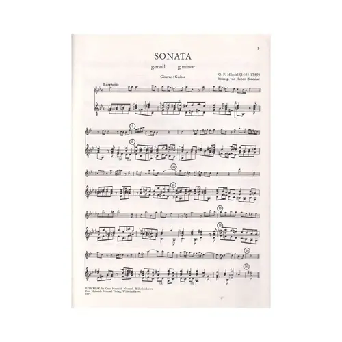 Sonata G moll fur alt-blockflote und guitarre und viola da gamba