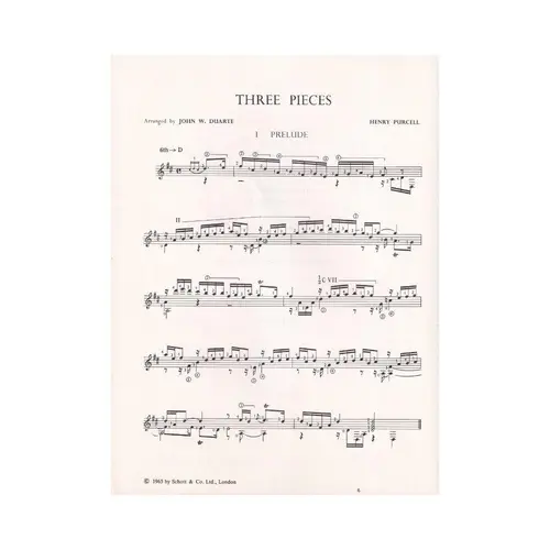 Three Pieces for guitar solo