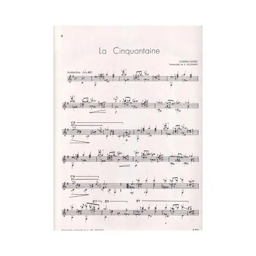 La Cinquantaine para violão